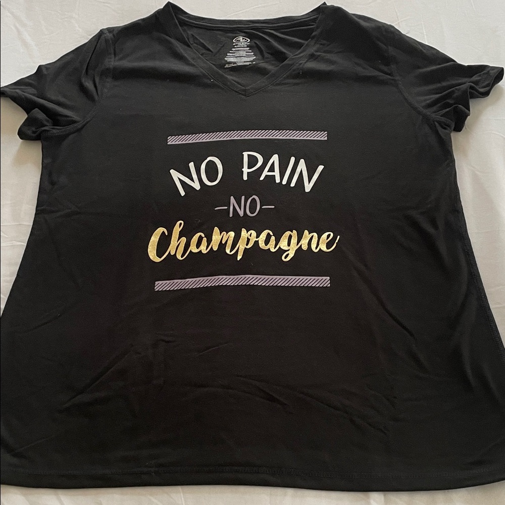Athletic Works Black Tee with Gold Graphic